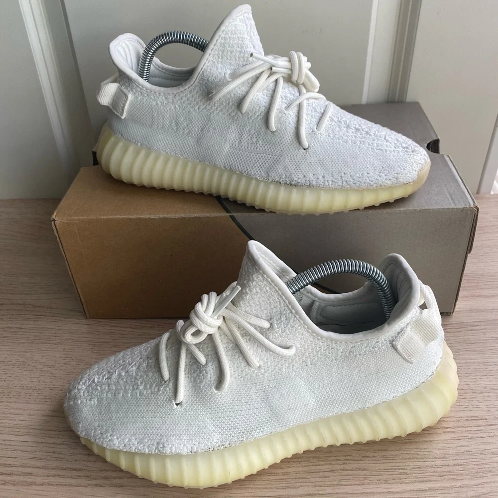 Adidas Yeezy Boost 350 V2 Cream White/Triple White- SZ 7 M- W 8.5 - Picture 1 of 16